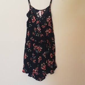 Dark Blue Floral Romper